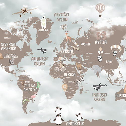 Foto tapete Mapa sveta 19